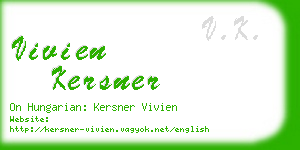 vivien kersner business card